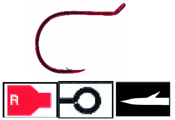 [BR_192914] Mustad Red Dropshot Hook (NP-RB) 10pcs. 4