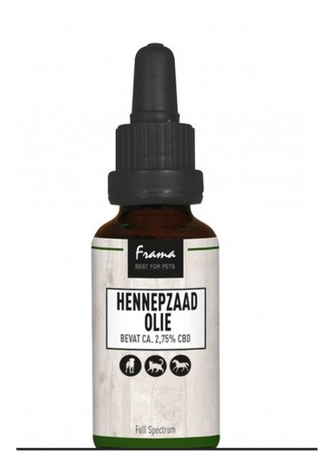 [fd0196] # Frama Hennepzaad Olie bevat 2,75% CBD 30ml