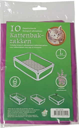 [BR_193482] Kattenbak zak XXL10 stuks lavendel