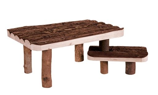 [62262] Natural Living Afdak en Ligplaats met Opstap, 37 × 17 × 28 cm