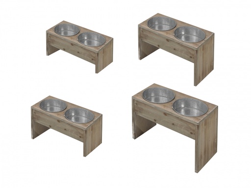 [BR_193990] HomeCollection Dinnerset 1 S hout / zink