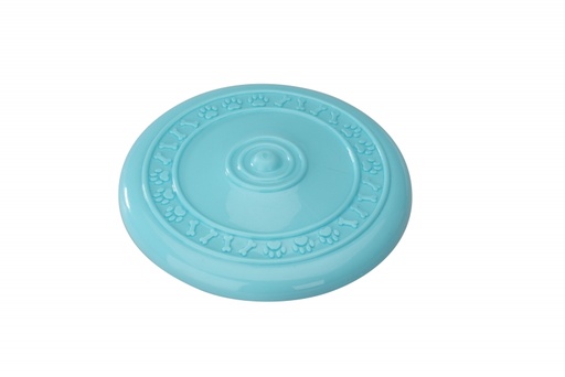 [BR_193995] Rubber frisbee met munt 23cm blauw
