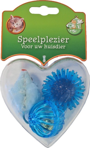 [BR_194231] Hartje bal en prik bal en muis blau