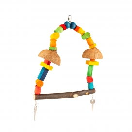 [BR_194325] BIRDTOY KLEURRIJKE SCHOMMEL MET BLOKJES 12x45x45cm gemengde kleuren