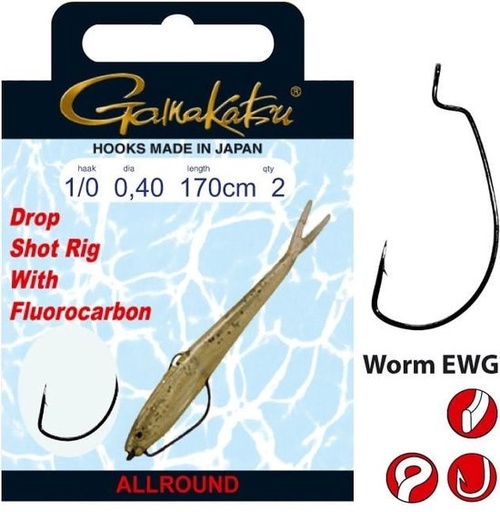 [BR_194732] ! Bkd Drop-shot rig worm 1/0 0.35 170cm