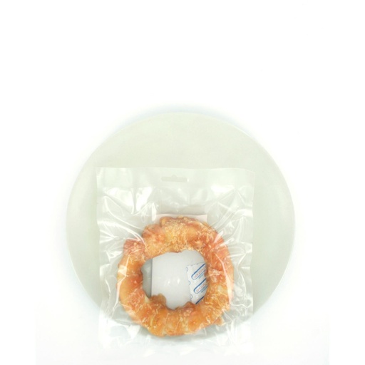 [11620] Rawhide ring met kip 12cm