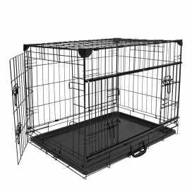 [11640] # DRAADKOOI NINJA EDITION+SCHUIFDEUR 76x53x61 cm zwart