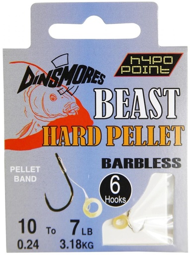 [FD4573-0826 ] Dinsmores Beast Hard Pellet Barbless Rig 50cm. 6pcs. 08 to 26