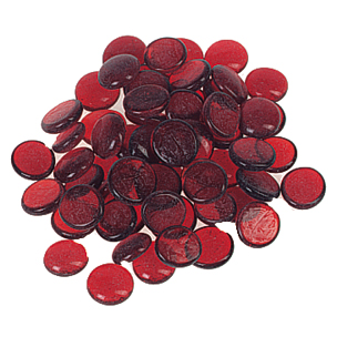 [400727              ] KNIKKERS PLAT KRISTAL 250GR. ROOD