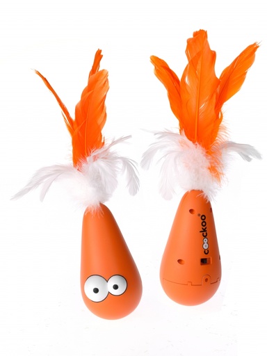 [BR_199433] COOCKOO CAT TOY WOBBLE 12,5X6,5 CM, ORANGE