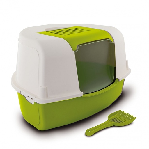 [211119] KATTEN TOILET HOEK MET FILTER 58x47x38cm limoen