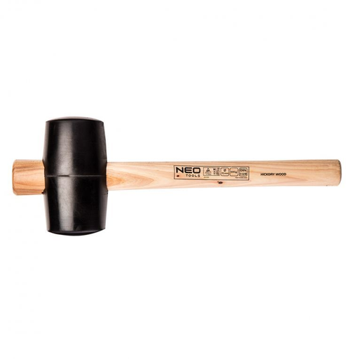 [BR_199699] Rubberhamer 680gr, USA Hickory Natuurrubber, CE en TUV M+T