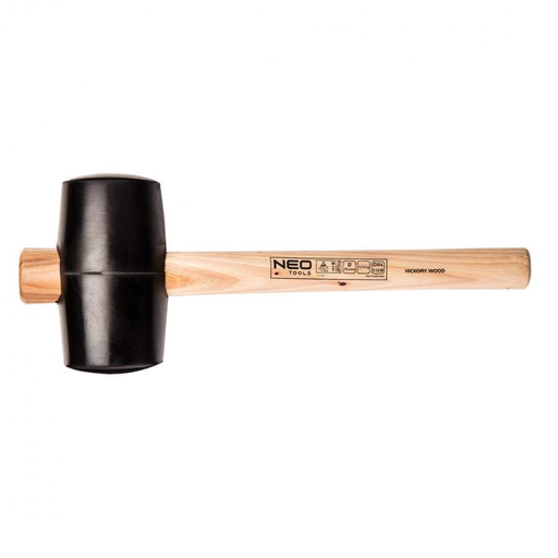 [25-054] Rubberhamer 1200gr, USA Hickory Natuurrubber, CE en TUV M+T