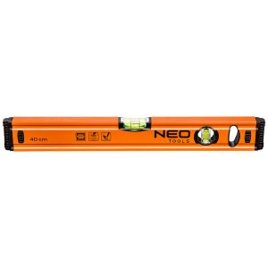 [71-061] Waterpas 40cm 0,5mm/m, 2 Libellen, Acryl Glas, 1,5mm Matteriaal Dikte