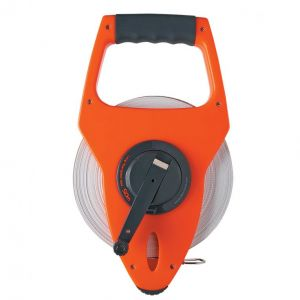 [68-050] Landmeter 50mtr Fiber Nylon Gecoat, 13mm Band Breedte, Anti Shock Behuizing