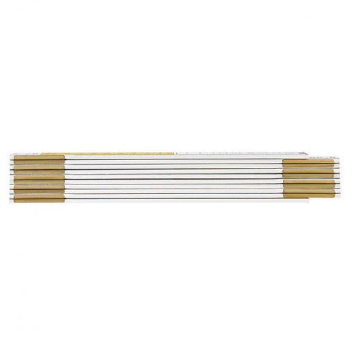 [BR_199767] Duimstok 2 mtr Nylon Gecoat, Wit/geel, level 3, 2,85mm Matteriaal Dikte