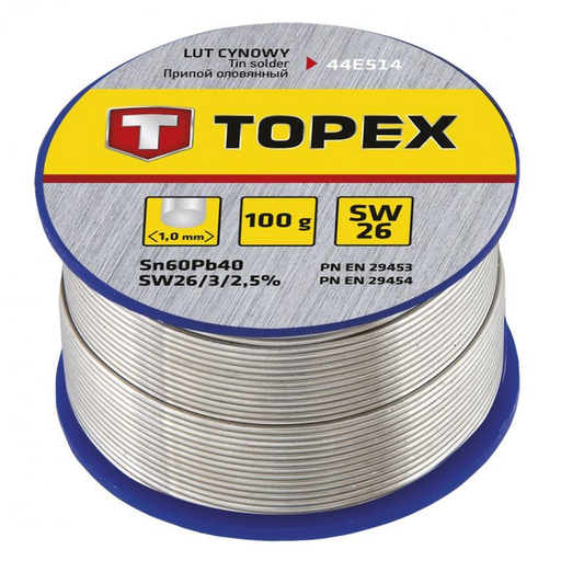 [44E514] Soldeertin 1,0mm Sn60%, 100gr, SW26, Met Harskern