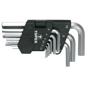 [35D955] Inbusset Kort 1,5-10mm, CrV Staal