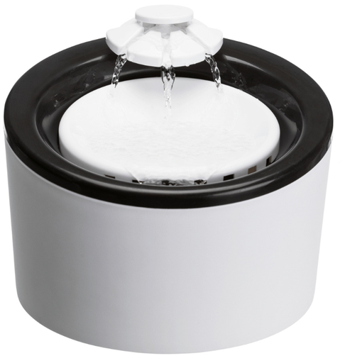 [BR_200146] Drinkfontein Triple Flow, 2 l, zwart/wit