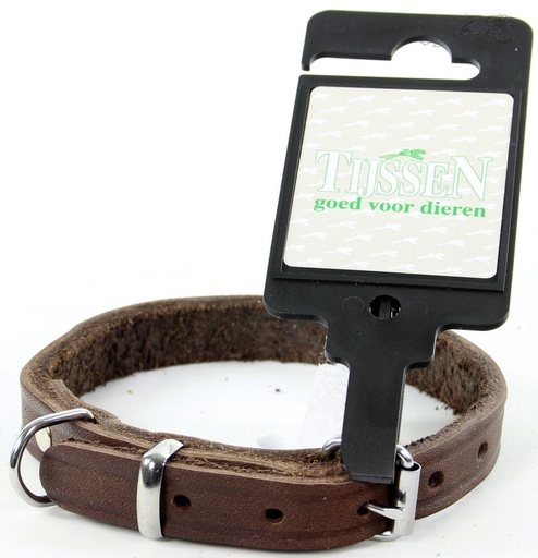 [BR_200374] Halsband Vetleer Bruin 12mm x 30cm