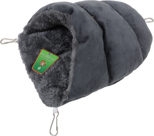 [BR_200767] KNAAGDIER SLAAPZAK PLUCHE GRIJS 25CM
