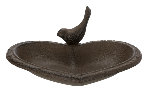 [BR_200805] Vogelbad, gietijzer, 250 ml/16 × 15 cm, bruin