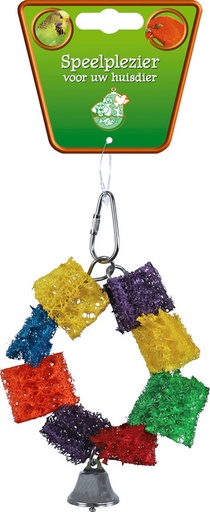 [BR_200907] VOGELSPEELGOED LOOFAH RING+BEL 15CM
