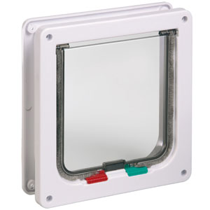 [507514] Poezendeur 4-way wit muur