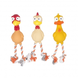 [BR_201022] LATEX SQUEAKY GEVOGELTE 28cm gemengde kleuren