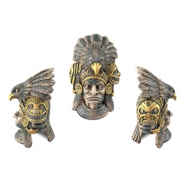[BR_201423] EX Aztec warrior schuilgrot 15,5x14x22cm