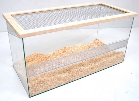 [147200] # Knaagterrarium met houtdek 80*35*40