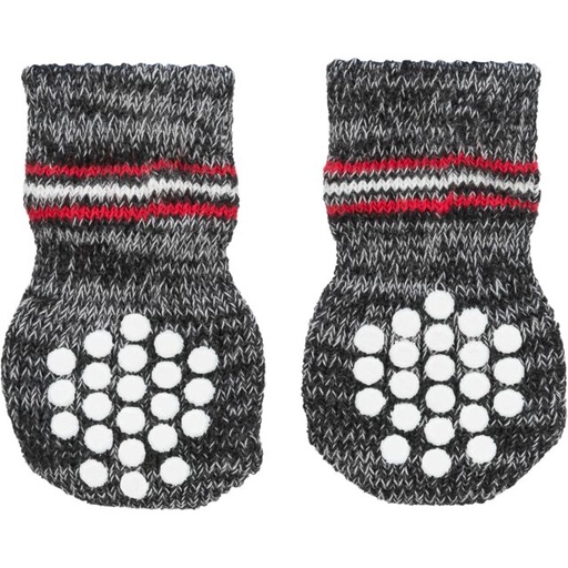 [BR_202192] Hondensokken, anti-slip, XXS–XS, 2 st., grijs
