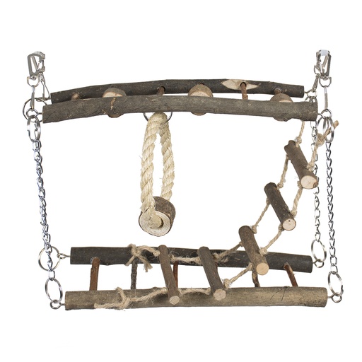 [BR_202268] Houten Natuurlijke Hangbrug 27x17x7 cm