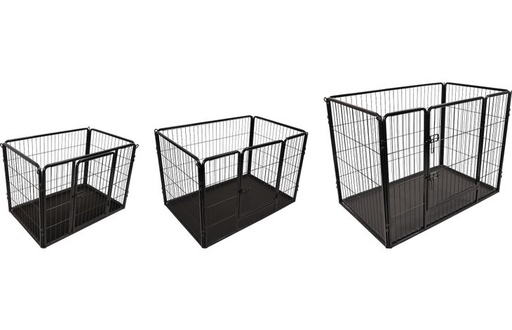 [520254] KENNEL KAZAN ZWART M 109x72x72CM