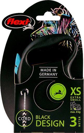 [020 5402] ROLLIJN BLACK DESIGN CORD XS BLAUW 3MTR
