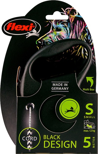 [020 5409] ROLLIJN BLACK DESIGN CORD S ZWART 5 MTR