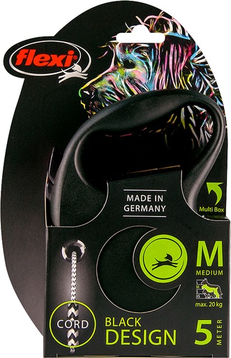 [020 5414] ROLLIJN BLACK DESIGN CORD M ZWART 5 MTR