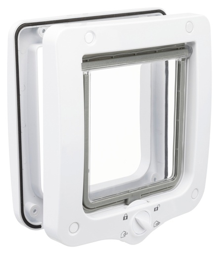 [44211] 4-weg huisdierluik, 20 × 22 cm, wit