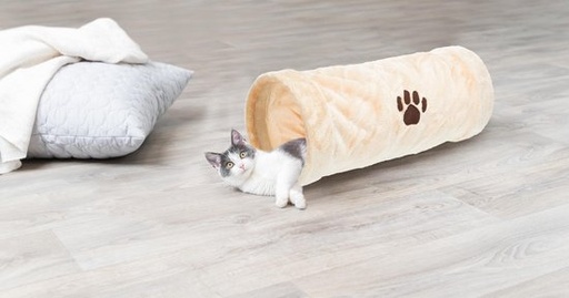 [42981] Speeltunnel, pluche, ø 22 × 60 cm, beige