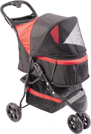 [BR_202758] # PET BUGGY 3-WIELER 79x55x99cm zwart/rood