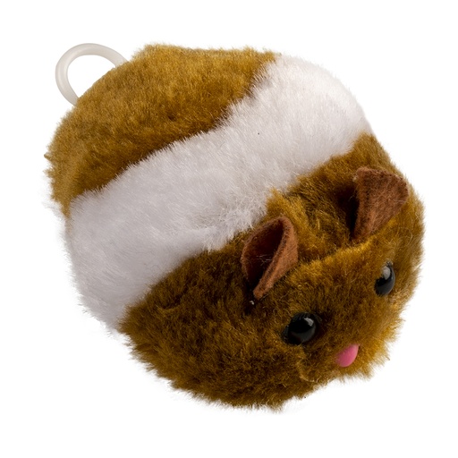 [BR_202761] SHAKING BERRY MUIS 8x7x5cm bruin/wit