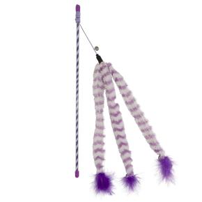[BR_202769] SPEELHENGEL CATCHY FLUFFY STAART 41x7x1cm Paars/Wit