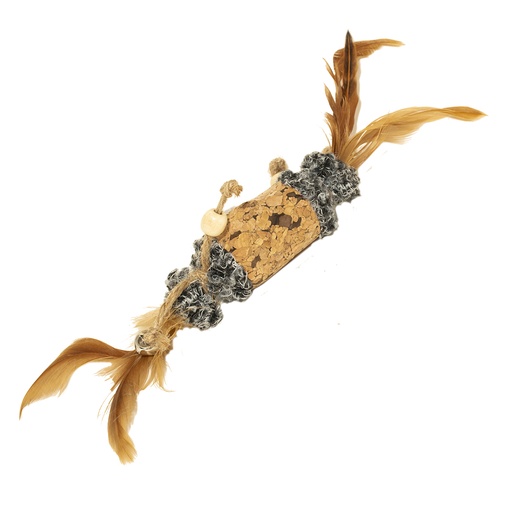 [BR_202810] CORK VAT MET VEREN & BEL 26x3x3cm bruin