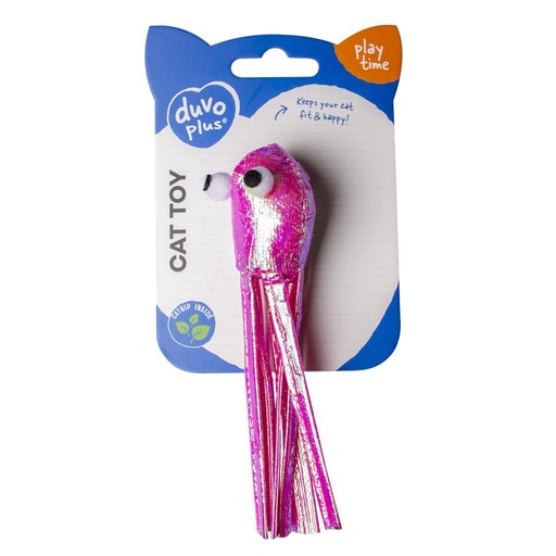 [BR_202815] BLINKY OCTOPUS MET ELASTIEK 16,5x7x3cm paars