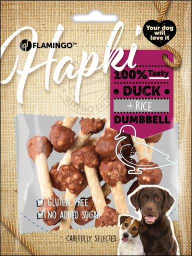 [520270] HAPKI DUCK EN RICE DUMBELL 150 GRAM