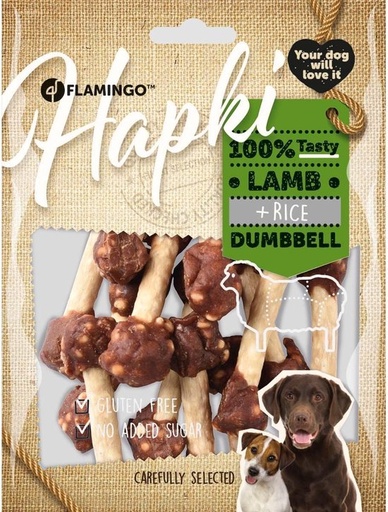 [520263] HAPKI LAMB EN RICE DUMBELL 150 GRAM