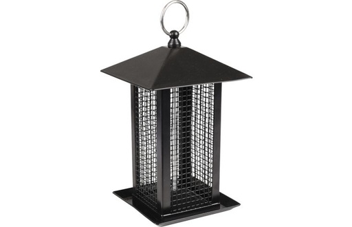 [BR_202964] # VOEDERSILO NOTEN HILMA METAAL ZWART 14x14x22CM