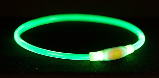 [12661] Flash lichtring USB, L–XL: 65 cm/ø 8 mm, groen