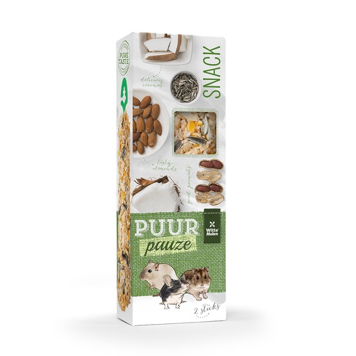 [BR_203100] PUUR PAUZE STICKS AMANDEL & PINDA 110gr