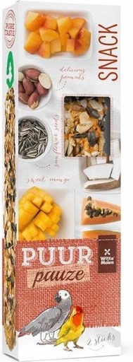 [BR_203145] PUUR PAUZE STICKS PAPEGAAI PAPAJA & KOKOS 140gr